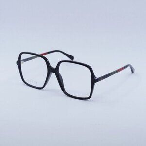 Gucci GG1003O 008 Eyeglasses Shiny Black 53mm Square Frame